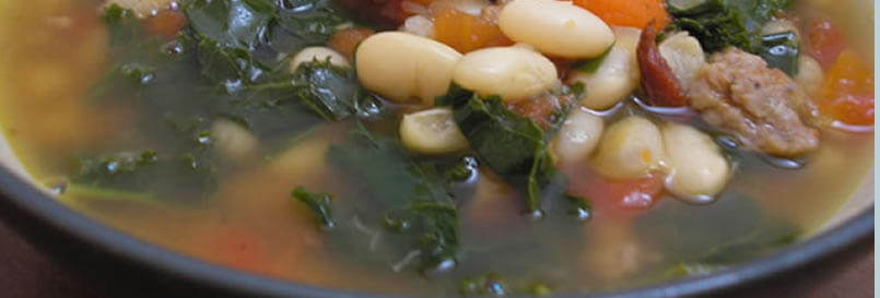 Turkey, White Bean and Kale Soup