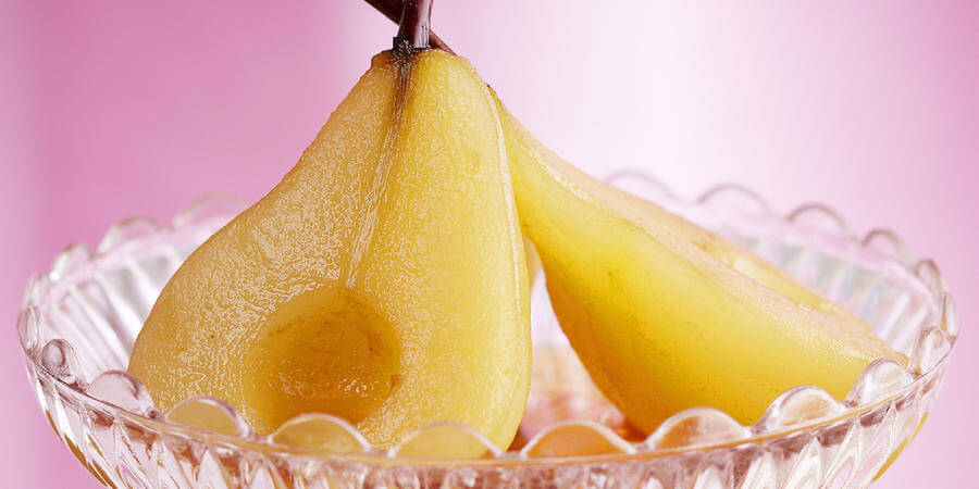 Ginger Spiced Poached Pears 